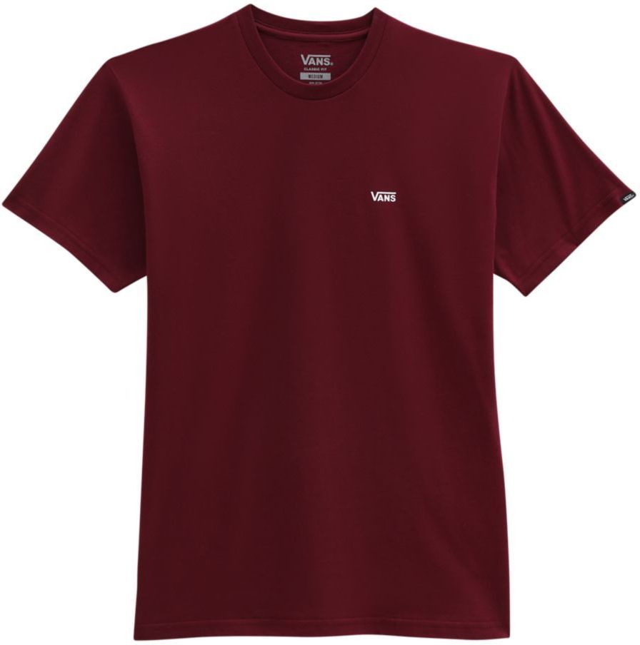 pánské triko VANS LEFT CHEST LOGO TEE Burgundy