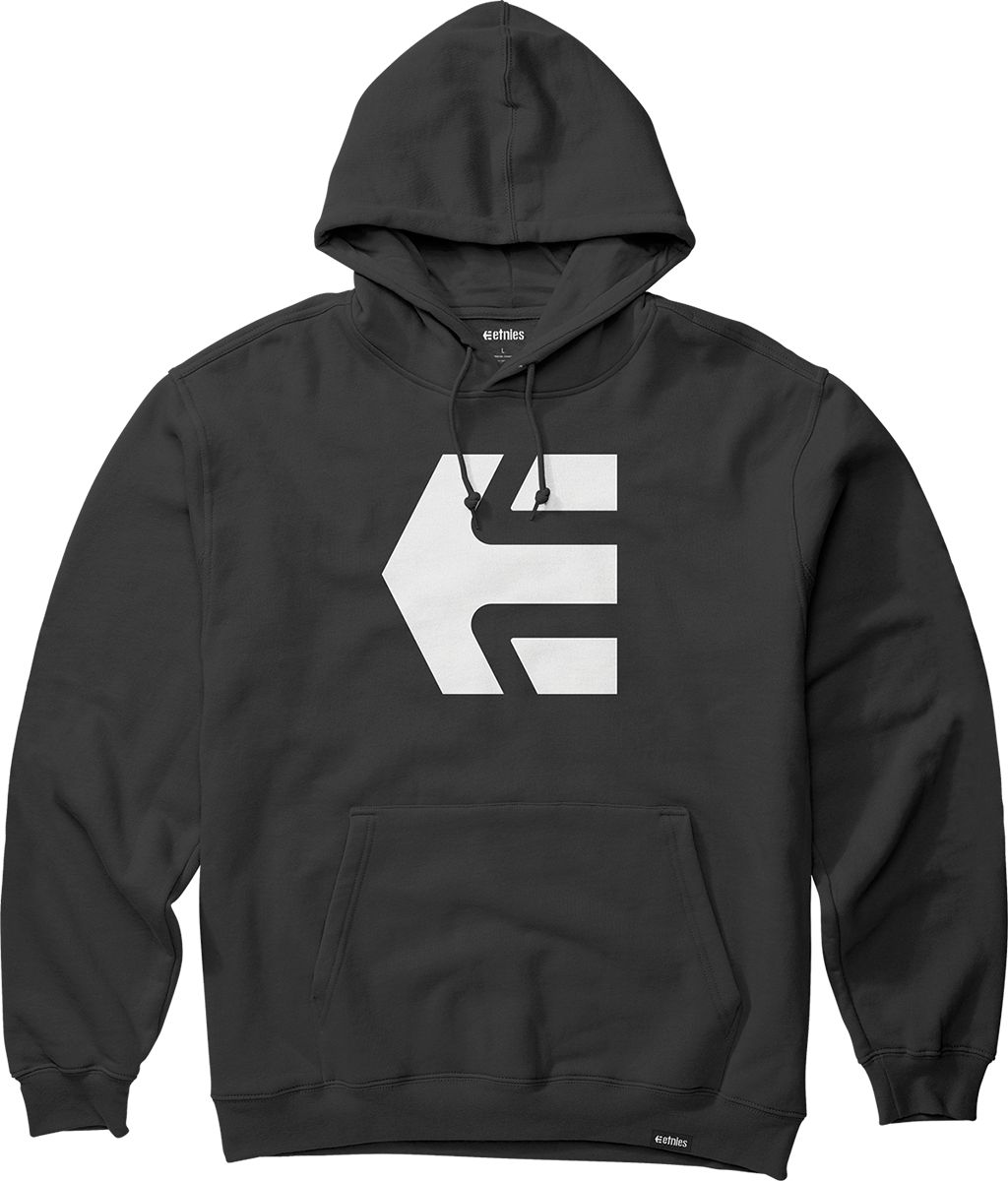 pánská mikina ETNIES CLASSIC ICON HOODIE Black/White