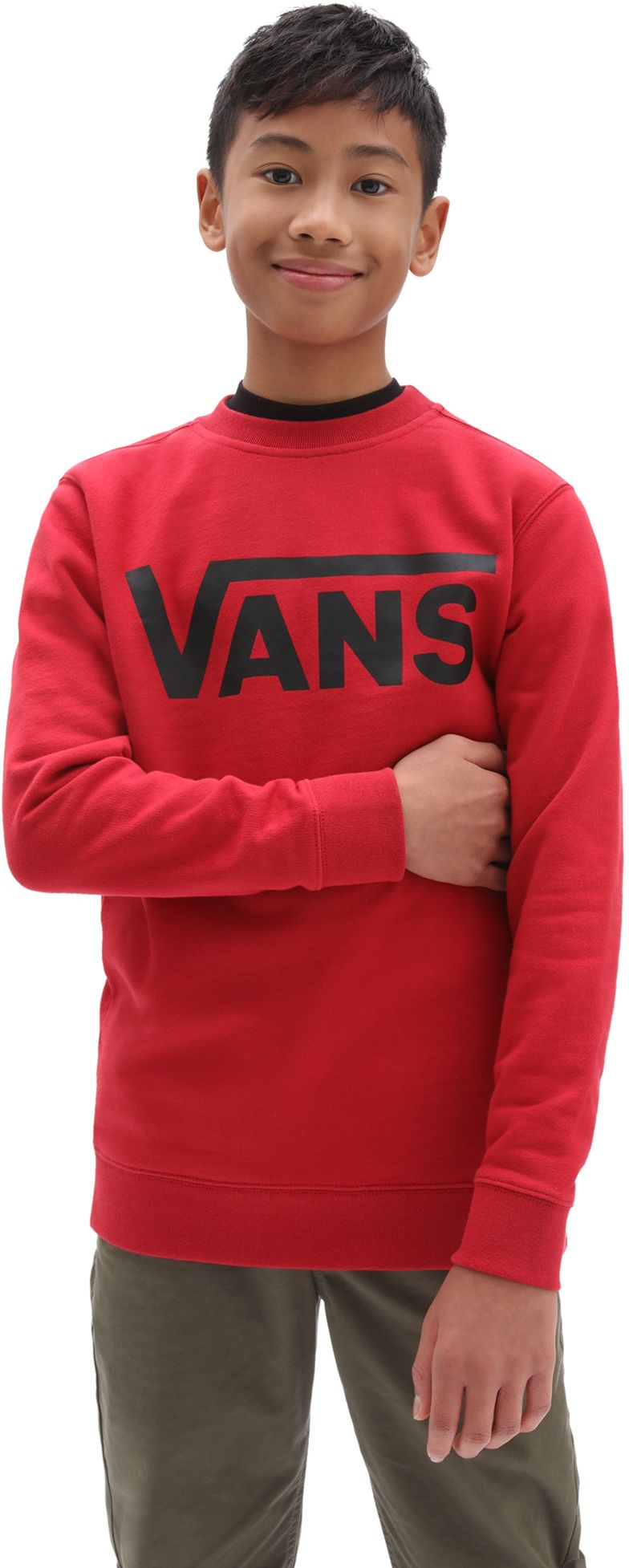 dětská mikina VANS BOYS CLASSIC CREW Chili Pepper/Black