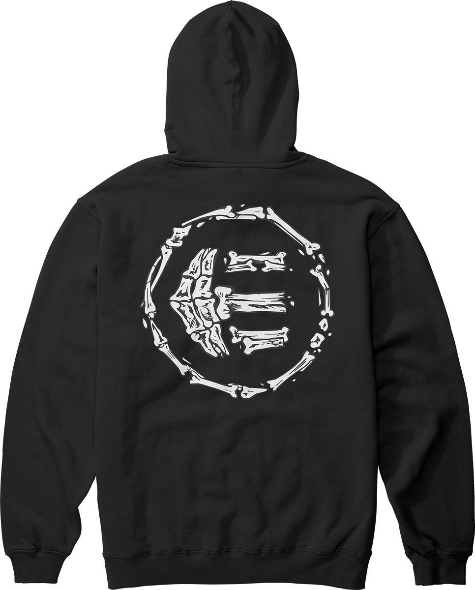 pánská mikina ETNIES BONES HOODIE Black