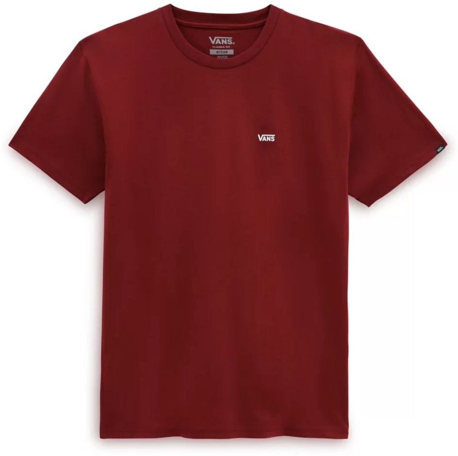 pánské triko VANS LEFT CHEST LOGO TEE Syrah/White