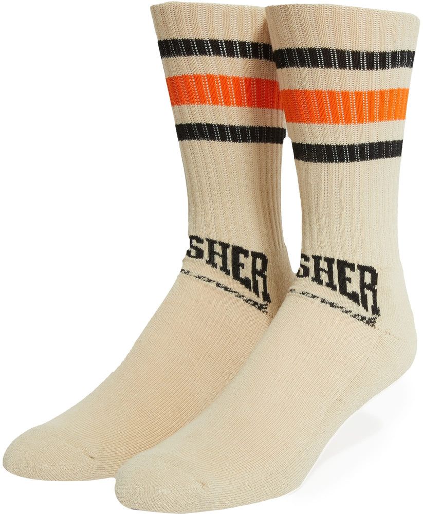 ponožky HUF (THRASHER) CENTER FIELD SOCKS Natural
