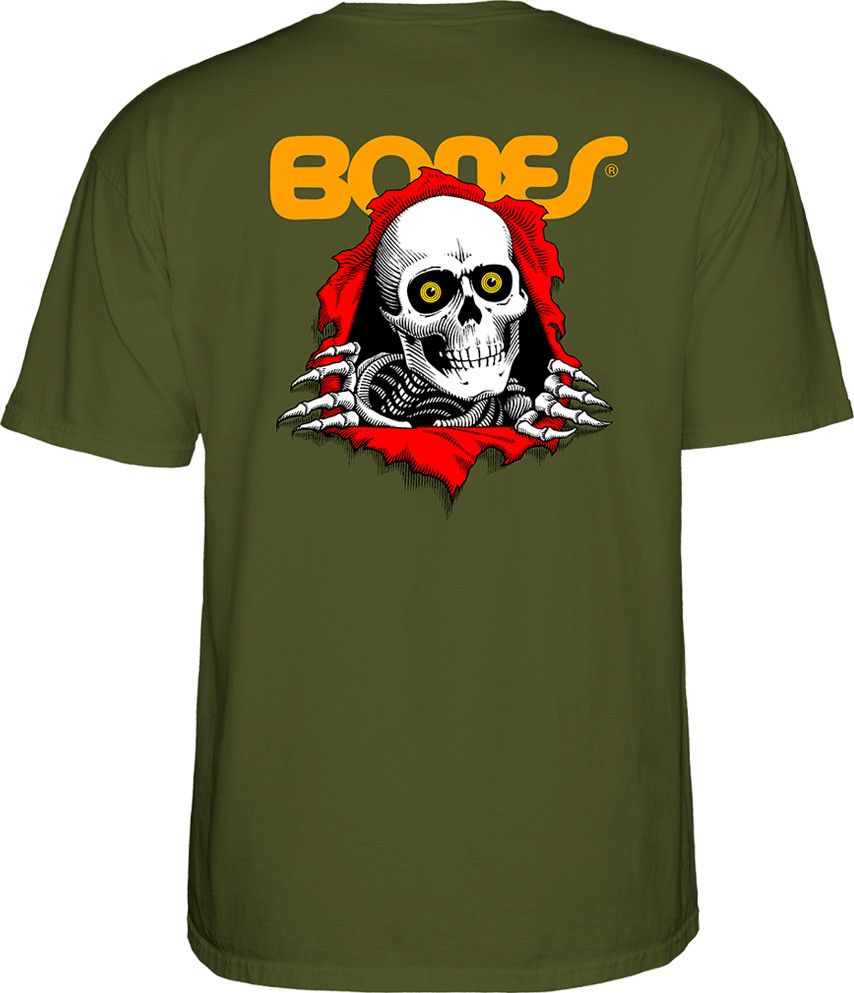 dětské triko BONES YOUTH RIPPER TEE Military Green